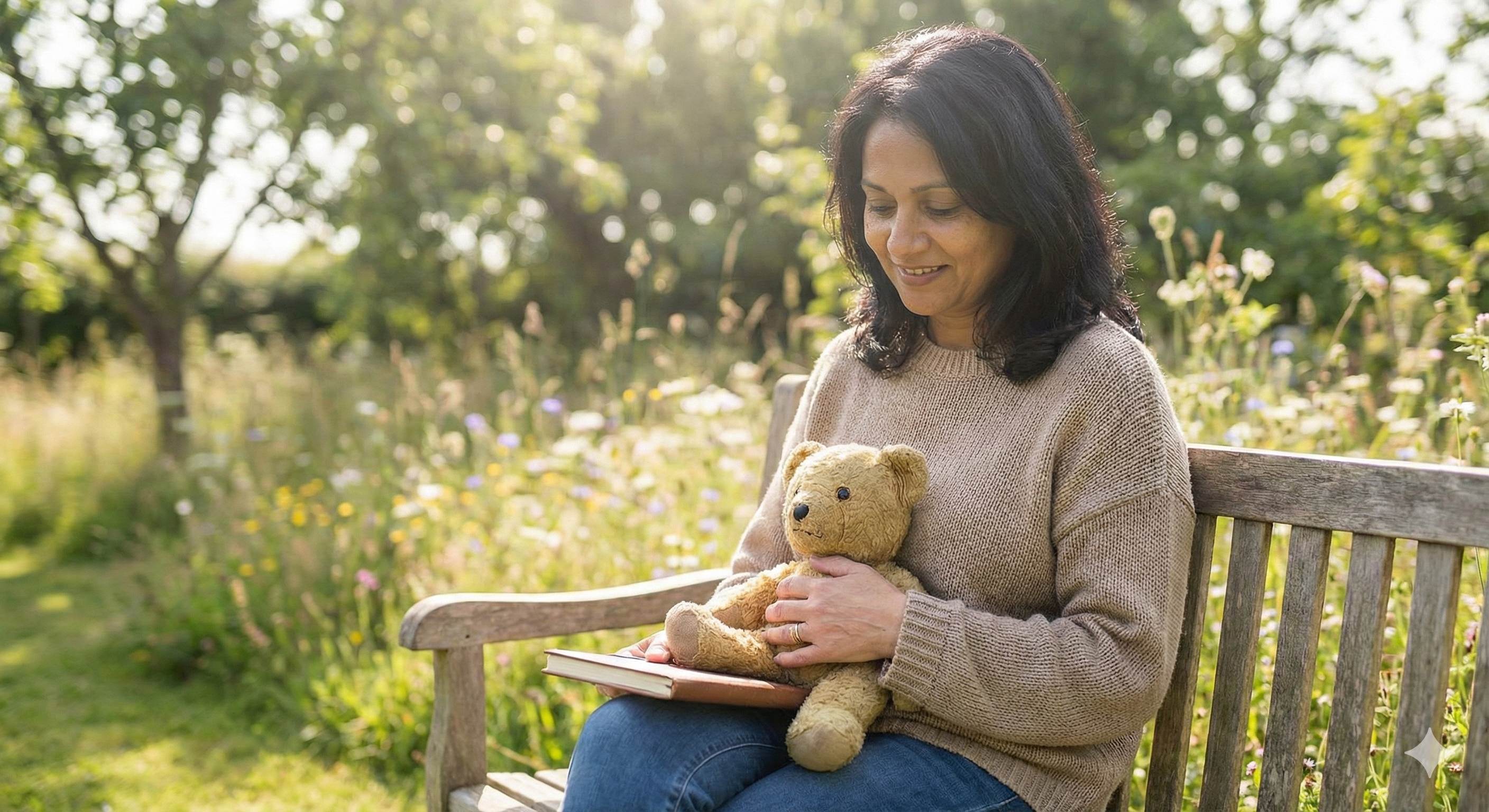 Inner Child Healing - Peaceful woman reconnecting with her inner child